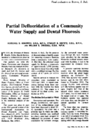 Partial defluoridation of a community water supply and dental fluorosis