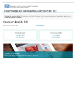 Casos de enfermedad del coronavirus COVID19 casos en los EE UU ctualizacin 18 de junio del 2020