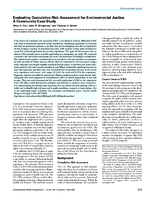 Evaluating cumulative risk assessment for environmental justice a community case study