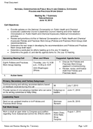 National Conversation on Public Health and Chemical Exposures Policies and Practices Meeting No 7 Summary Teleconference June 10 2010
