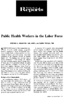 Public Health Workers In The Labor Force