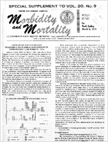 Morbidity and Mortality Weekly Report Special Supplement to Vol 20 No 9 week ending March 6 1971