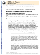 URINE ARSENIC CONCENTRATION AND OBSTRUCTIVE PULMONARY DISEASE IN THE US POPULATION