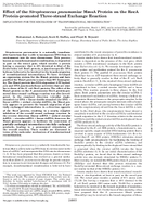 Effect of the Streptococcus pneumoniae MmsA protein on the RecA proteinpromoted threestrand exchange reaction Implications for the mechanism of transformational recombination