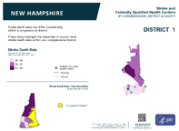 NH Congressional District 01 Stroke and Federally Qualified Health Centers Map 118th Congress