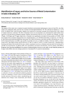 Identification of legacy and active sources of metal contamination in soils in Brooklyn NY