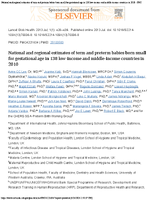 National and regional estimates of term and preterm babies born small for gestational age in 138 lowincome and middleincome countries in 2010