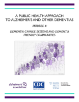 A Public Health Approach to Alzheimers and Other Dementias 2017 Module 4 Dementia Capable Systems and Dementia Friendly Communities