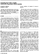 Assessing the publics health community diagnosis in North Carolina
