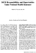 Mch Responsibilities And Opportunities Under National Health Insurance A Look At Sweden And The United Kingdom