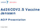 Ad26COV2S Vaccine Janssen