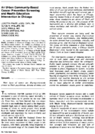 An urban communitybased cancer prevention screening and health education intervention in Chicago