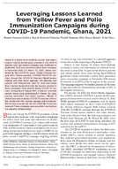 Leveraging Lessons Learned from Yellow Fever and Polio Immunization Campaigns during COVID19 Pandemic Ghana 2021
