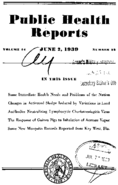Public Health Reports  v 54  no 22  cover