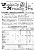 Morbidity and Mortality Weekly Report Vol 14 No 28 week ending July 17 1965