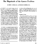The magnitude of the cancer problem