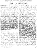 Formalinized Red Cells In Diagnostic Virology