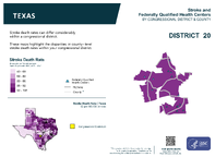 TX Congressional District 20 Stroke and Federally Qualified Health Centers Map 118th Congress