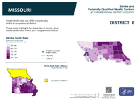 MO Congressional District 06 Stroke and Federally Qualified Health Centers Map 118th Congress