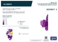 IL Congressional District 02 Stroke and Federally Qualified Health Centers Map 118th Congress