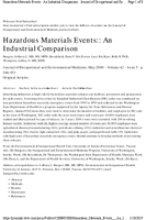 Hazardous Materials Events An Industrial Comparison