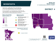 MN Congressional District 04 Stroke and Stroke Centers Map 118th Congress