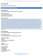 POWER Best Evidence  Risk Reduction
