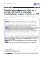 Evaluation of a rapid colorimetric field test to assess the effective life of longlasting insecticidetreated mosquito nets in the Lao PDR