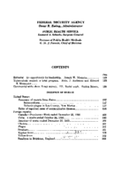Public Health Reports  v 66  no 5  table of contents