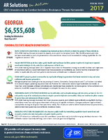 CDCs Investments to Combat Antibiotic Resistance Threats Nationwide Georgia Fiscal Year 2017