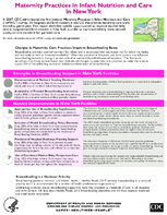 Maternity Practices in Infant Nutrition and Care mPINC in New York 2010