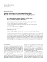 Quality Assessment of Colonoscopy Reporting Results from a Statewide Cancer Screening Program