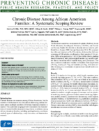 Chronic Disease Among African American Families A Systematic Scoping Review