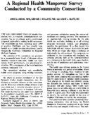 A regional health manpower survey conducted by a community consortium