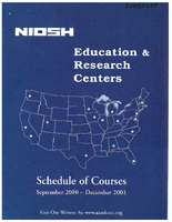 NIOSH Education and Research Centers schedule of courses September 2000  December 2001