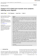 Change in 911Related PostTraumatic Stress Symptoms Following Cancer Diagnosis