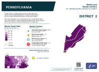 PA Congressional District 02 Stroke and Stroke Centers Map 118th Congress