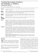 Nonfatal Farm Injury Incidence and Disability to Children A Systematic Review