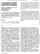 5year followup of the effect on optometrists of continuing education about hypertension