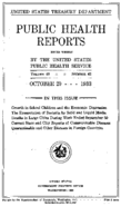 Public Health Reports  v 48 no 42  cover