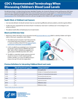 CDCs recommended terminology when discussing childrens blood lead levels