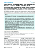 2009 Pandemic Influenza A H1N1 Virus Outbreak and Response  Rwanda October 2009May 2010