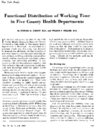 Functional distribution of working time in five county health departments