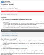 Novel coronavirus in China Warning  Level 3 Avoid Nonessential Travel