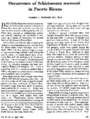 Occurrence of Schistosoma mansoni in Puerto Ricans