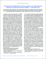 Estimating Contraceptive Needs and Increasing Access to Contraception in Response to the Zika Virus Disease Outbreak  Puerto Rico 2016
