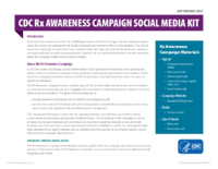 CDC Rx Awareness Campaign Social Media Kit September 2017
