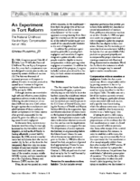 An experiment in Tort reform