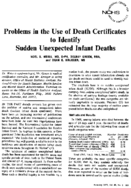 Problems In The Use Of Death Certificates To Identify Sudden Unexpected Infant Deaths