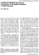 Involving the Southern rural church and students of the health professions in health education